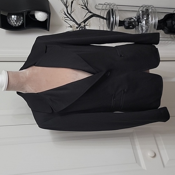 Robert Louis, Size L, Black, Single Button Blazer, EUC - Picture 1 of 11